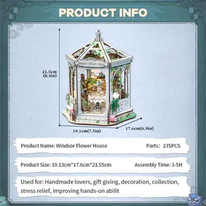 Cutebee DIY Huisje Windsors Flower House
