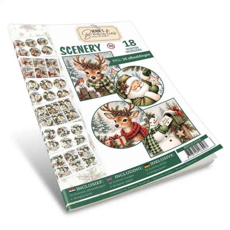 Push-Out Book Scenery 18 Furry Christmas Friends