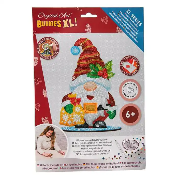 Crystal Art Figurine XL Cheerful Gnome
