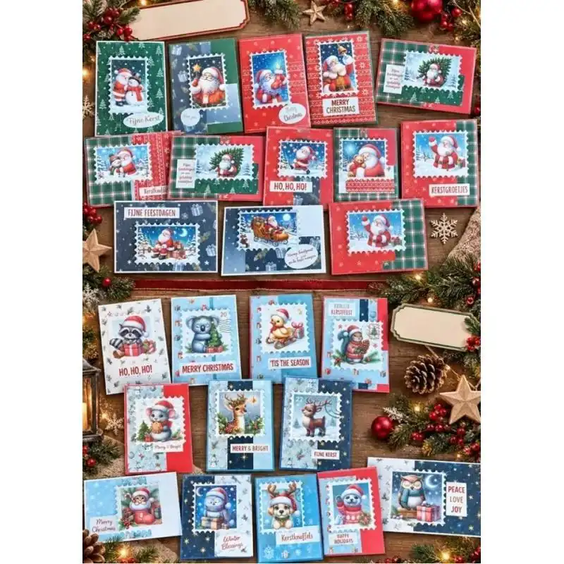 Berrie's Beauties Complete Card Kit Christmas Stamps Santa