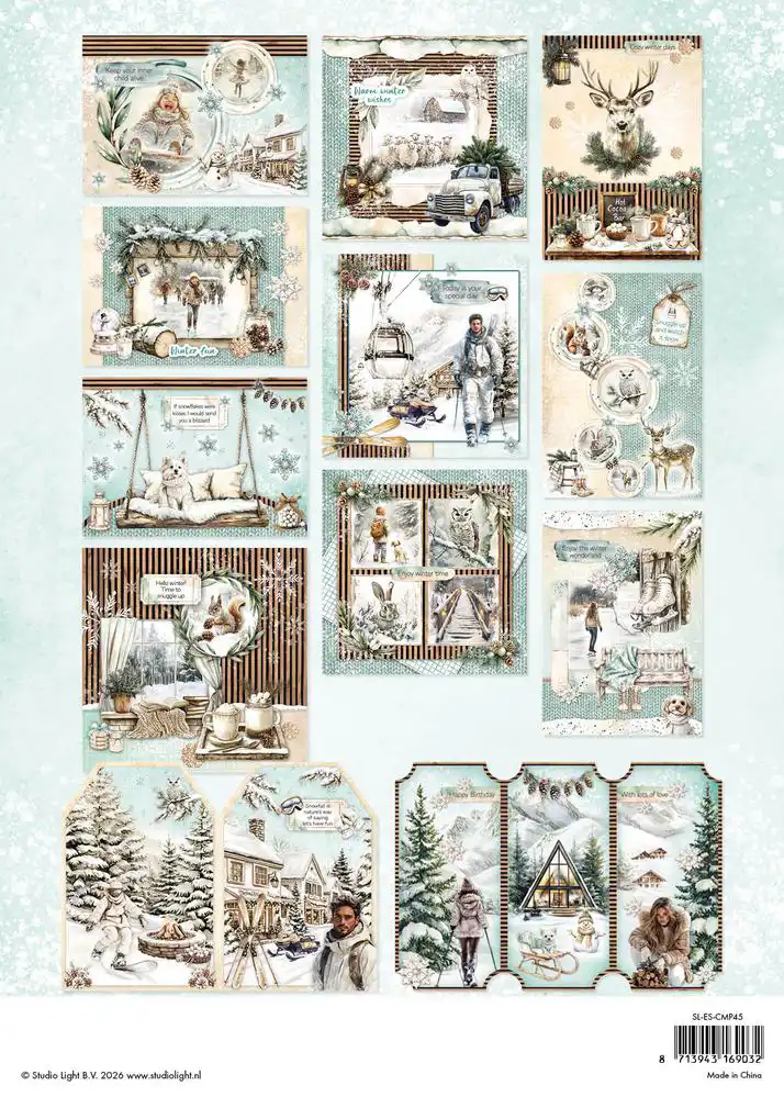 SL Card Making Pad Essentials Rustic Winter