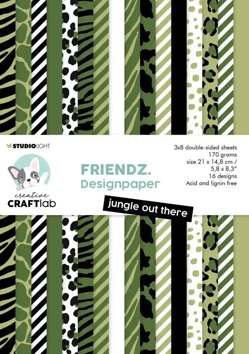 Creative Craftlab Paper pad Jungle out there Friendz