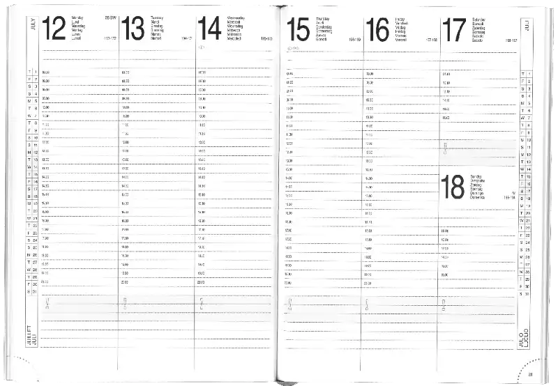 Weekagenda 2027 zwart