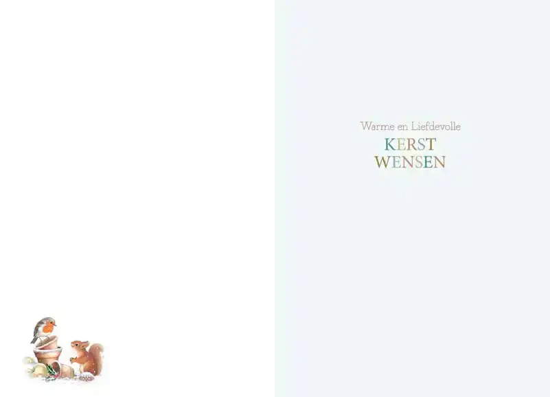 Kerstkaart 2025 kerst wensen dieren