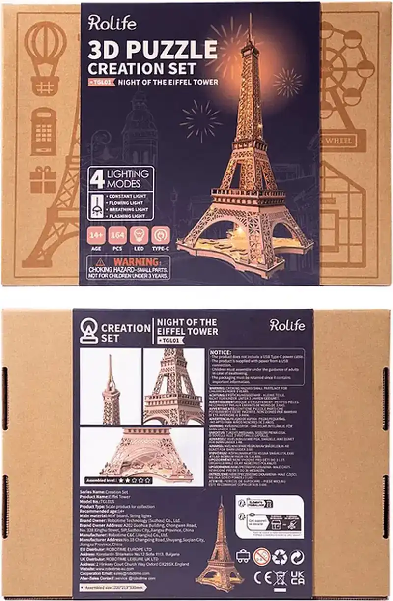 Robotime Night of the Eiffel Tower