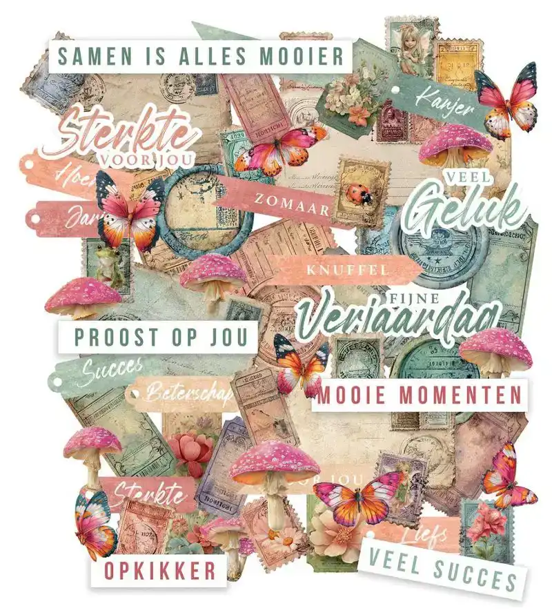 Stansplaatjes "accessoires" Whispering Forest 98 stuks