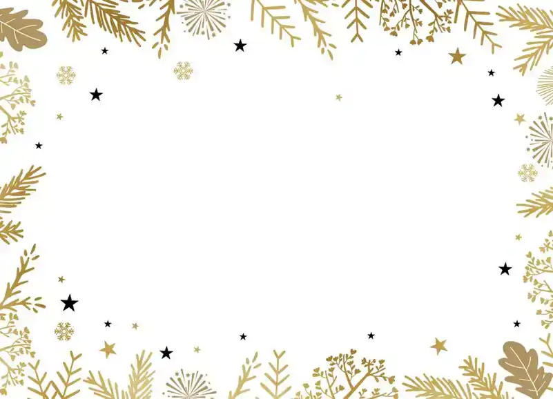 Kerstkaart 2025 Kerstdagen wit goud / zwart goud
