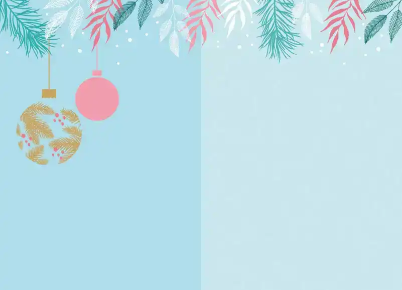 Kerstkaart 2025 kerstdagen getekend/getekend kerstbal