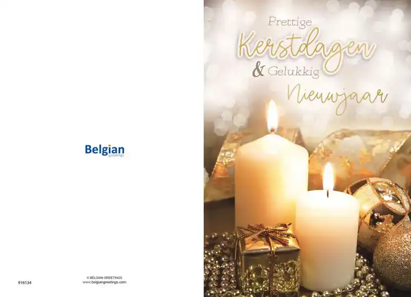 Kerstkaart 2025 Kerstdagen kaarsen