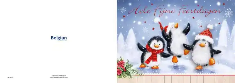 Kerstkaart 2025 Pinguins
