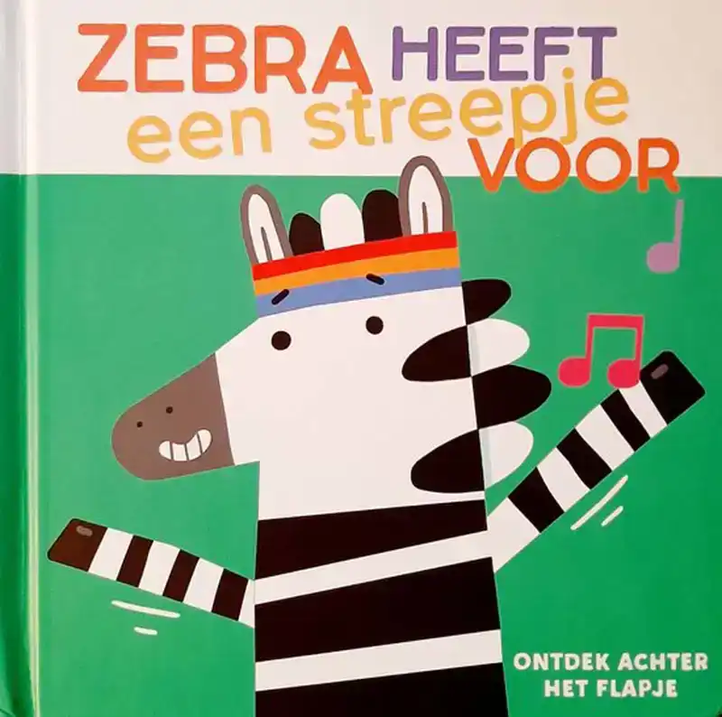 Ontdek achter het flapje Zebra heeft een streepje voor