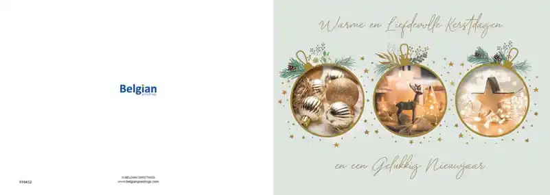 Kerstkaart 2025 kerstdagen 3 ballen met foto