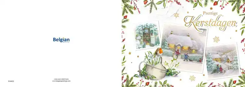 Kerstkaart 2025 3 afbeeldingen diertjes