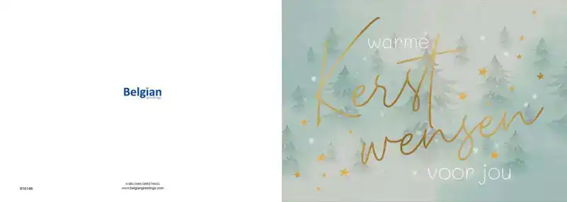 Kerstkaart 2025 kerstdagen goud groen/ wit groen