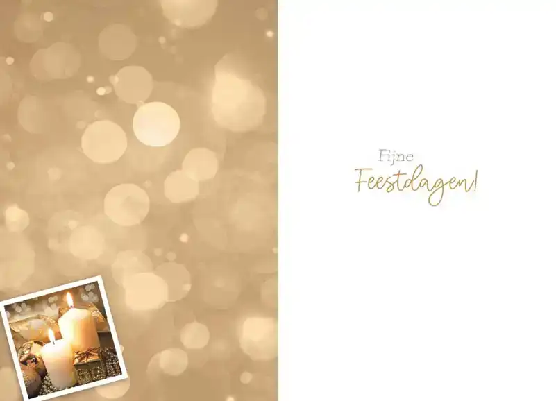 Kerstkaart 2025 Kerstdagen kaarsen