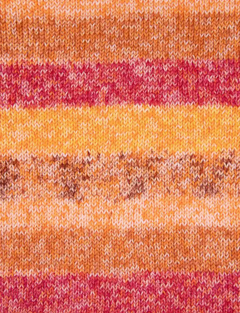 Cotton Quick Print 257 Pompoen/ Saffraan/ kersenrood/ Roest 50gr