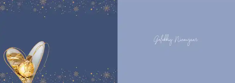 Kerstkaart 2025 kerstdagen 4 afbeeldingen blauw en groen