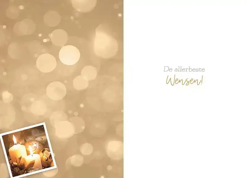Kerstkaart 2025 Kerstdagen kaarsen