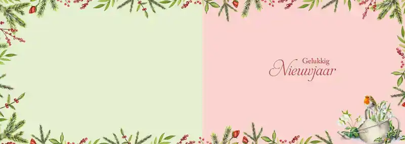Kerstkaart 2025 3 afbeeldingen diertjes