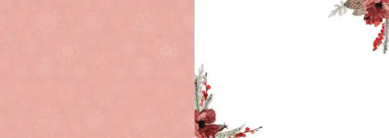 Kerstkaart 2025 kerstdagen met rode kerstbloem