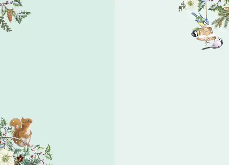 Kerstkaart 2025 warme kerstdagen dieren/ gezellige kerstdagen dieren