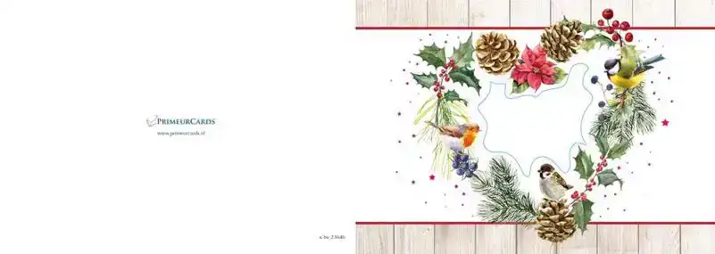 Kerstkaart 2025 Hart van takken